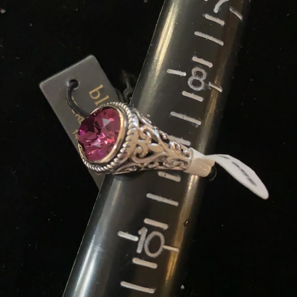 05:08.  Bleu * Sage Sterling Silver & 14K Amethyst Ring